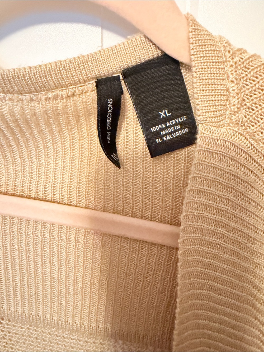 new directions Beige Open-Front Crochet Knit Shrug - Picture 2 of 5
